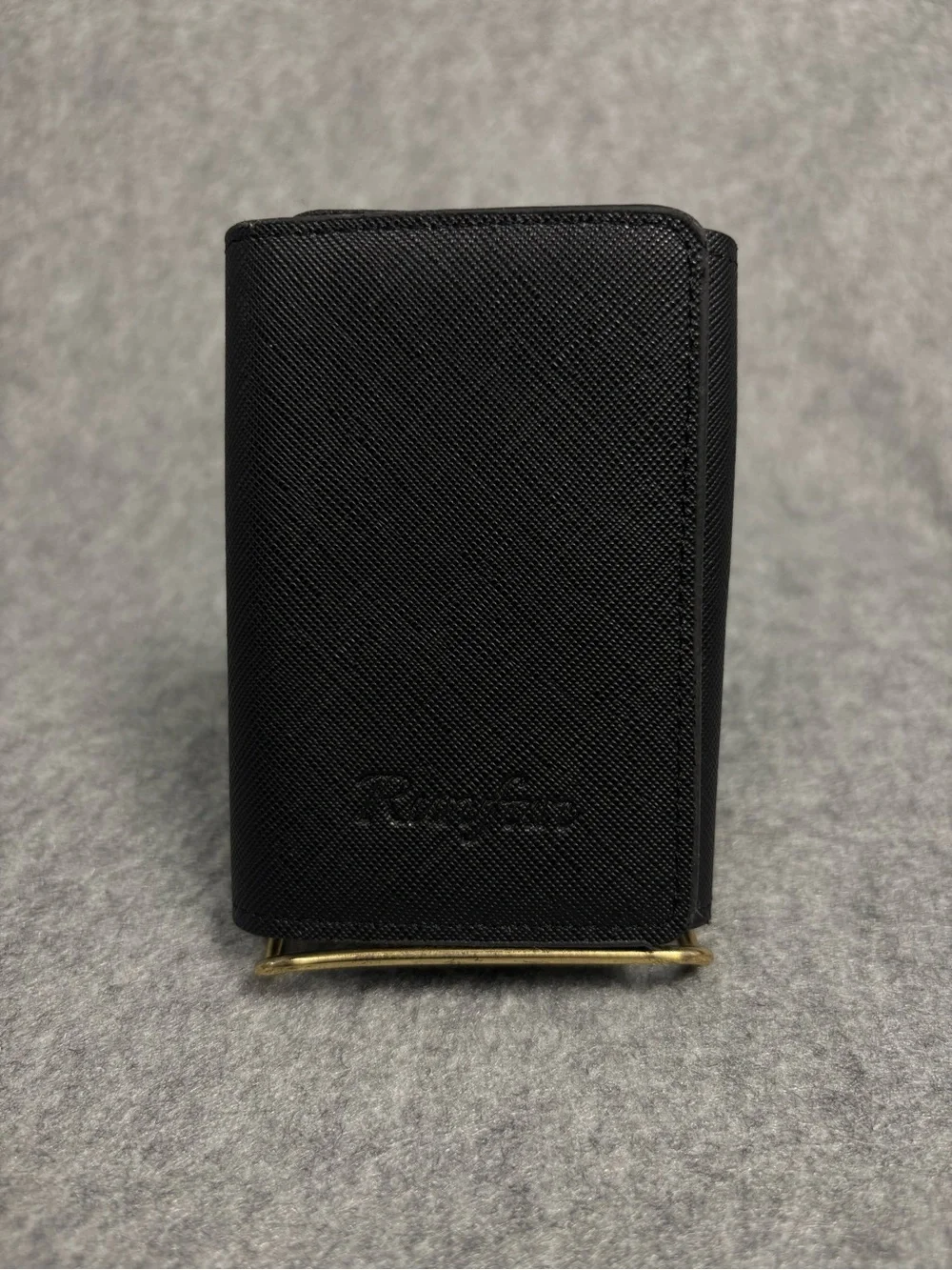 Black Accordion Card Holder Wallet ID Window Compact Organizer